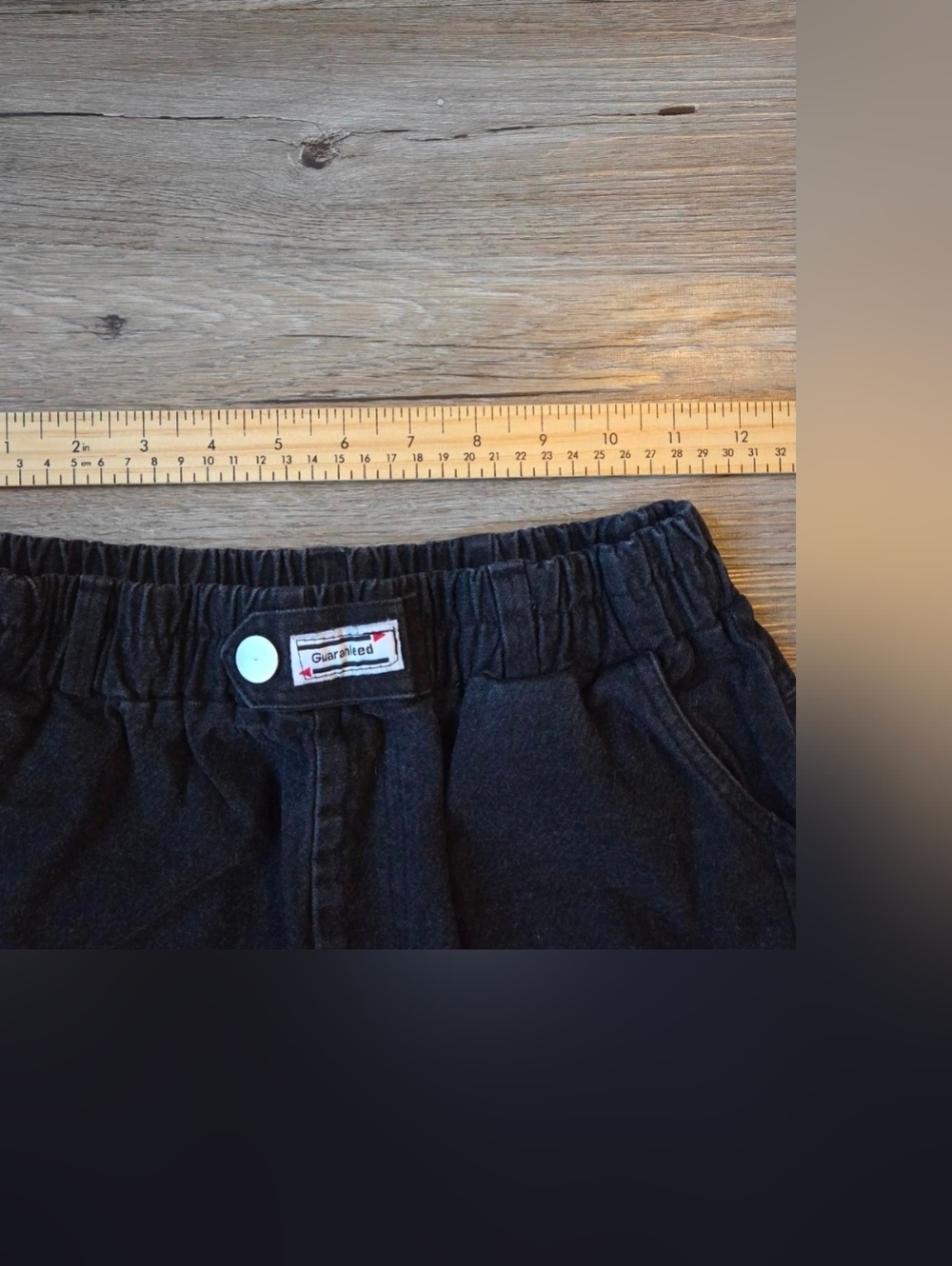 Vintage 90s black baggy barrel joggers denim jeans with stretch elastic waist - Picture 7 of 7